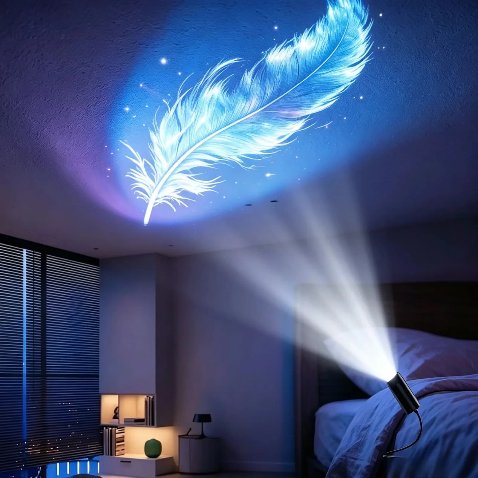 USB-Nachtlicht-Projektor mit Ozean-Motiven