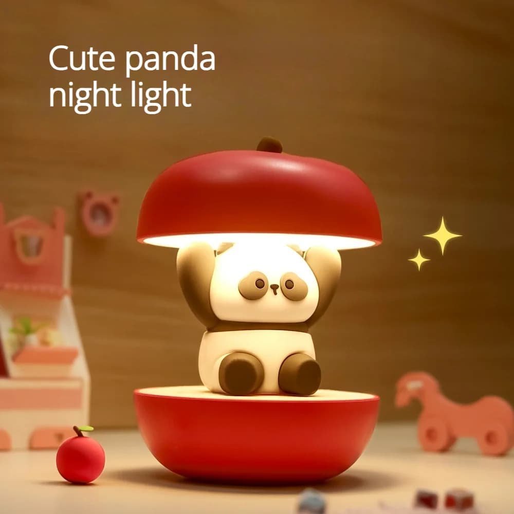 Niedliches Panda-Rechargeable-Mini-Nachtlicht mit Dimmer