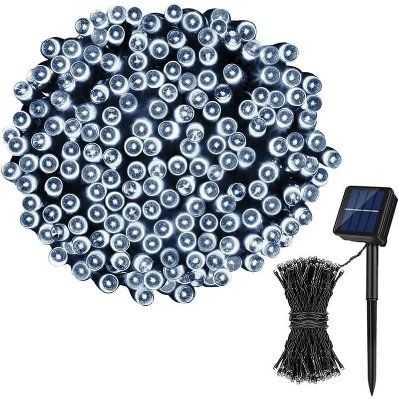 Wasserdichte warmweiße Solar-Gartenkettenbeleuchtung