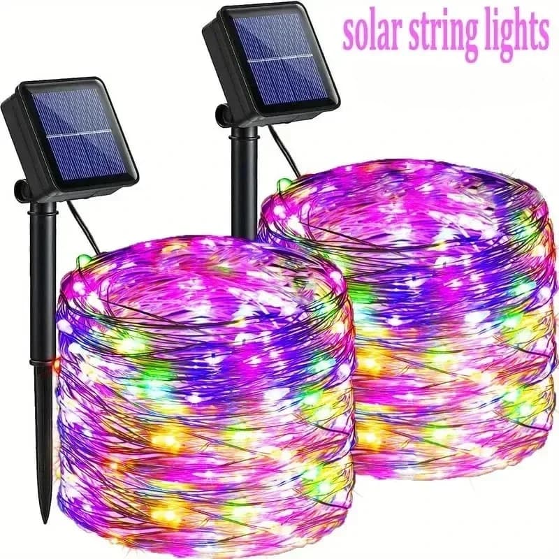 Wasserdichte Solar-Lichterkette, Warmweiß LED für Garten & Landschaft