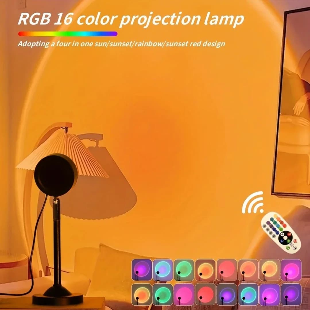 Mini USB RGB Sonnenuntergang-Projektor-Lampe mit Fernbedienung