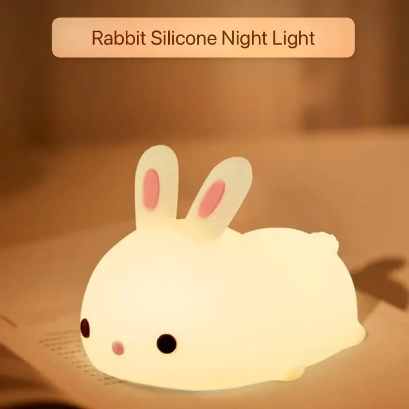 Wiederaufladbare Silikon-Kaninchen-Nachtlicht