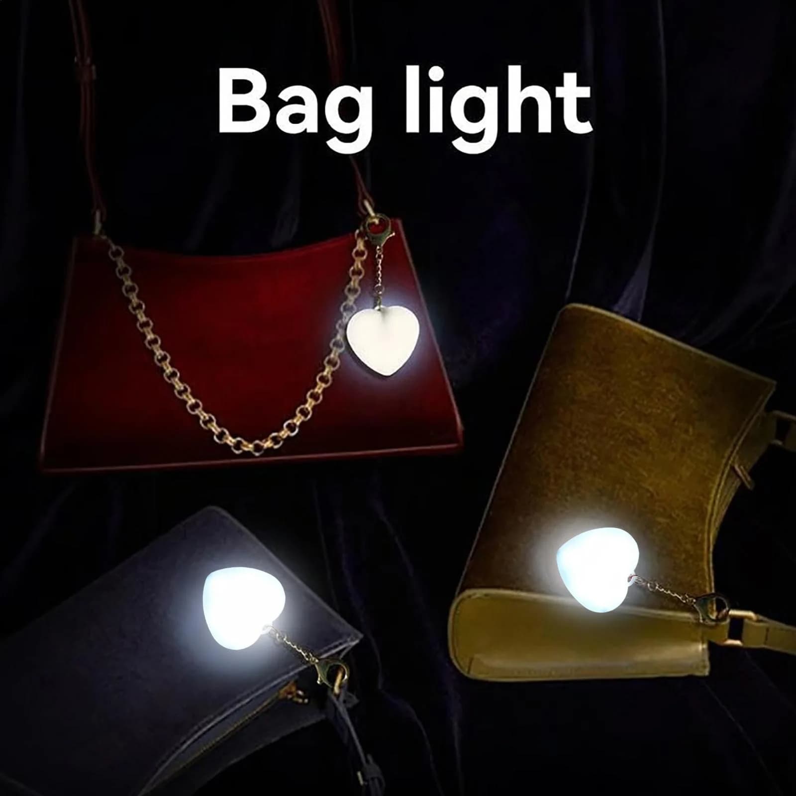 Wiederaufladbarer LED-Sensor-Nachtlicht-Anhänger in Herzform