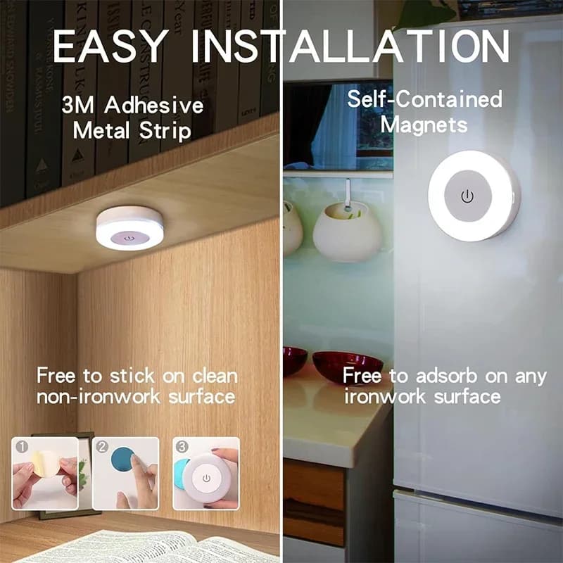 USB-wiederaufladbare magnetische Touch-Sensor-LED-Nachtlicht