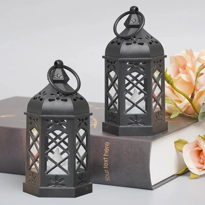 Hexagon Vintage LED-Kerzenlaterne ohne offene Flamme