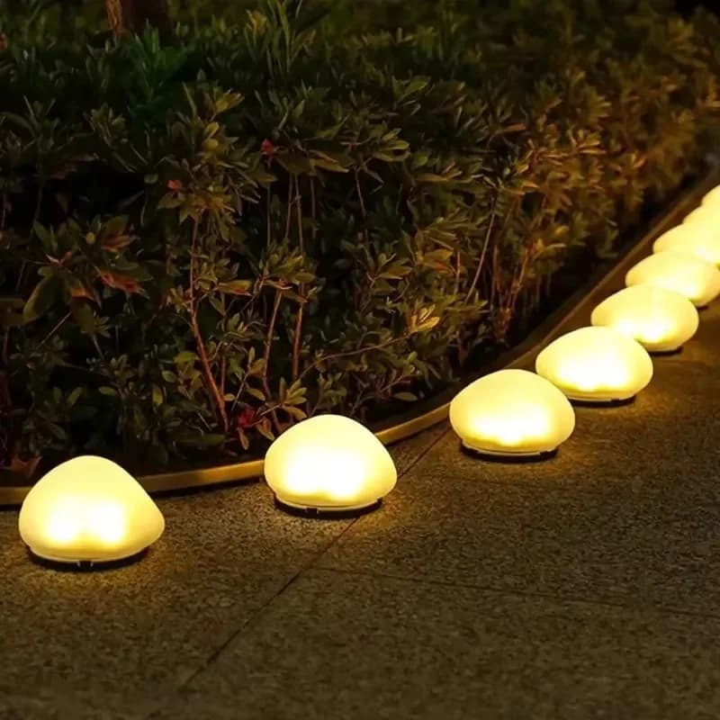 Wasserdichte Solar-LED-Wegbeleuchtung in Kieselsteinform