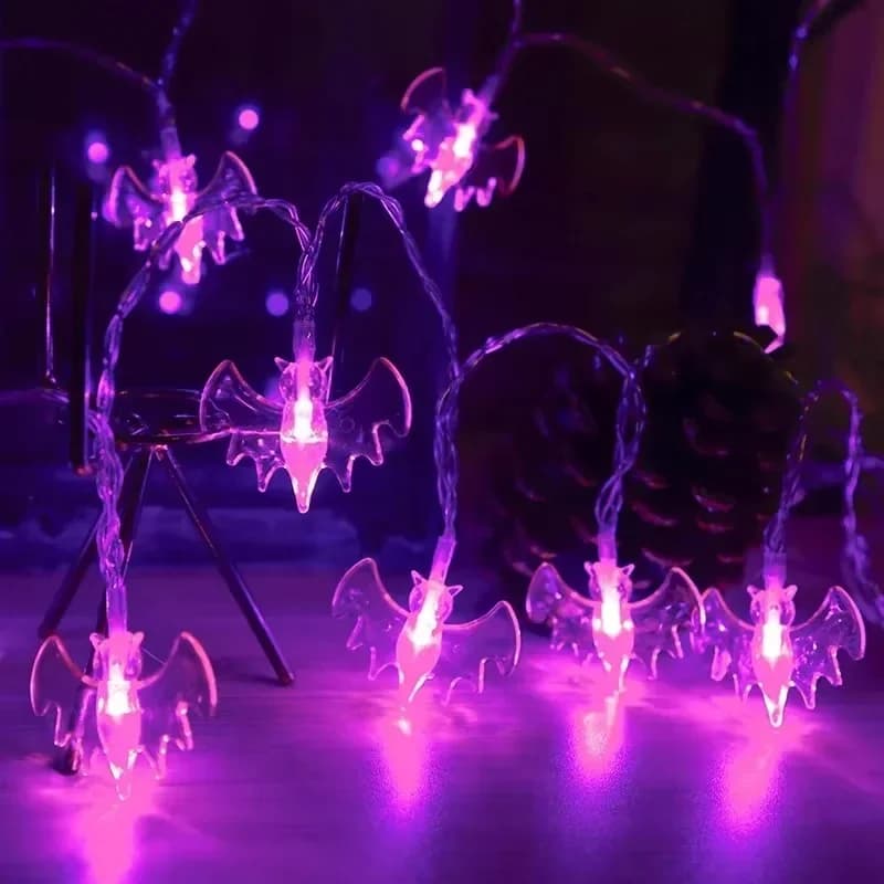 Batteriebetriebene LED-Fledermaus-Lichterkette für Halloween