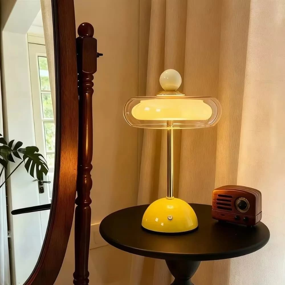 Dimmbare wiederaufladbare Glas-Touch-Schalter Schreibtischlampe