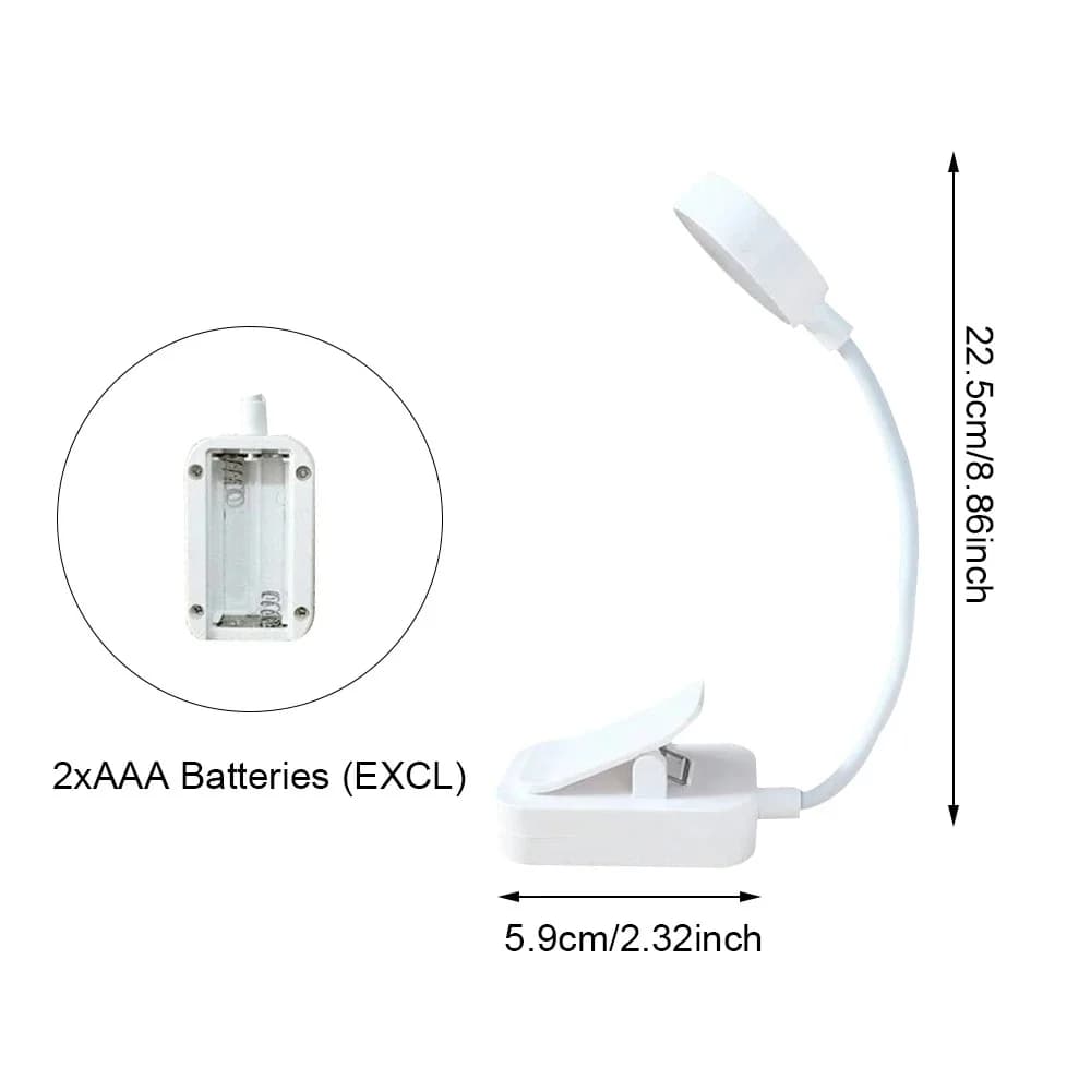 Batteriebetriebenes dimmbares schwenkbares LED-Klemmlicht