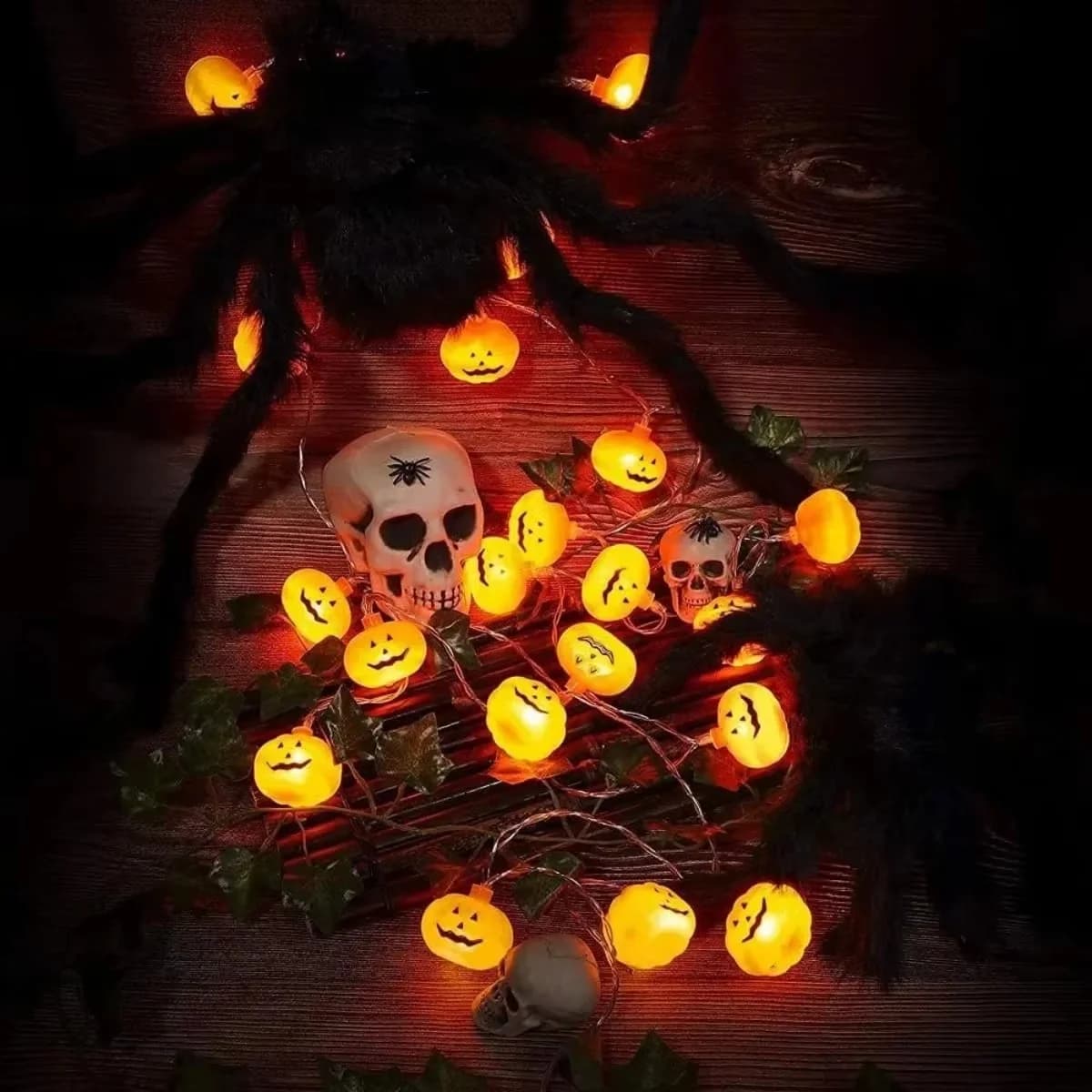 LED-Kürbis-Fairy-Lichterkette, 10/20 Leuchten